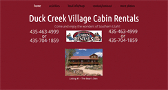 Desktop Screenshot of duckcreekvillagecabinrentals.com